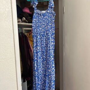 Blue Floral Maxi Dress